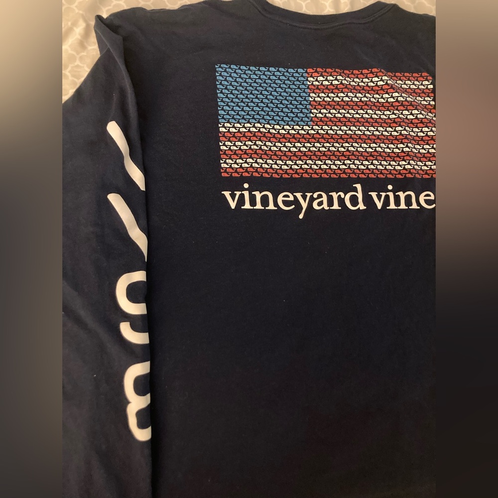 Men’s Vineyard Vines long sleeve tshirt with whale flag